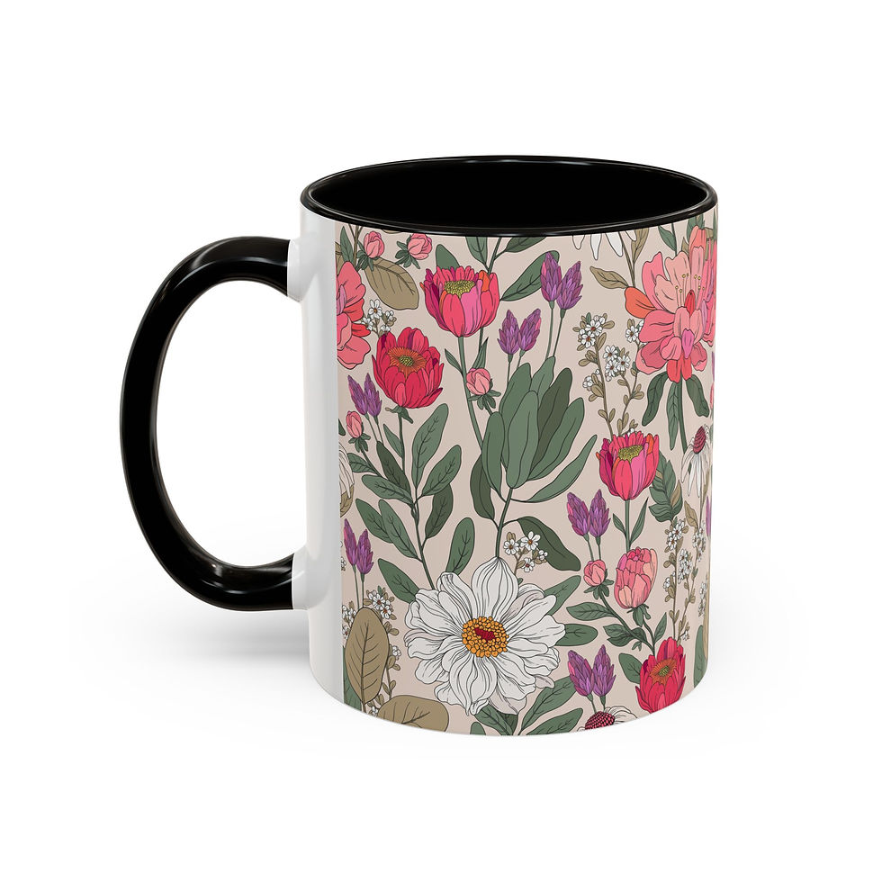 Thumbnail: Lush Floral Pattern Coffee Mug (11oz/15oz) 