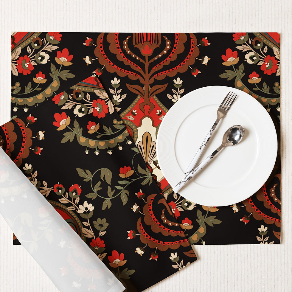 Thumbnail: Red India Placemat Set