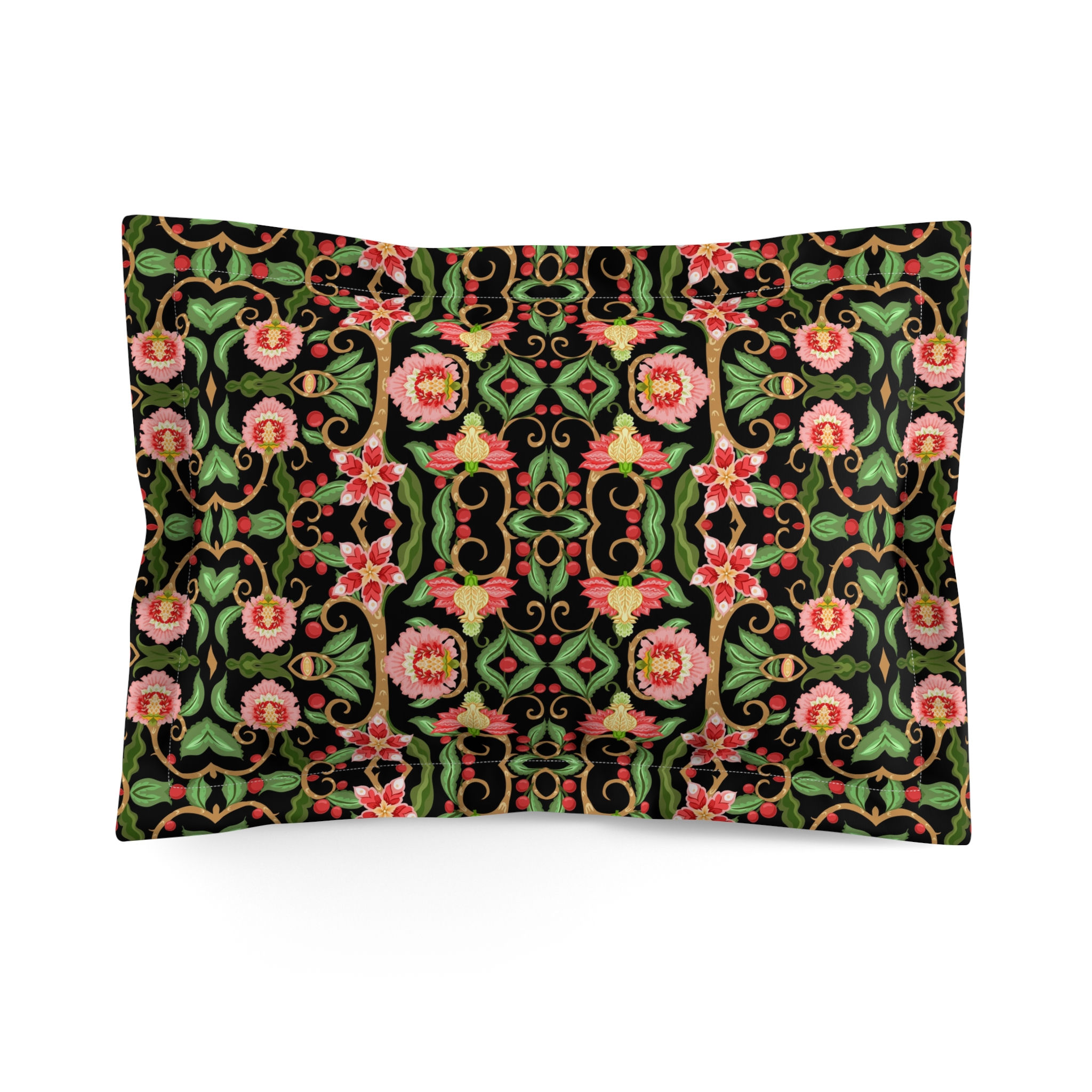 Floral Elegance Microfiber Pillow Sham