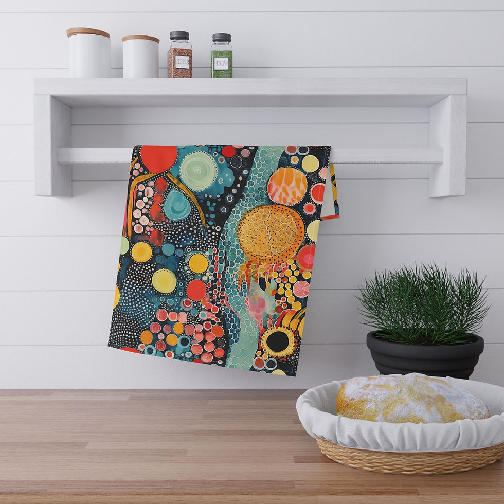 Thumbnail: Whimsical Colors Artistic Tea Towels