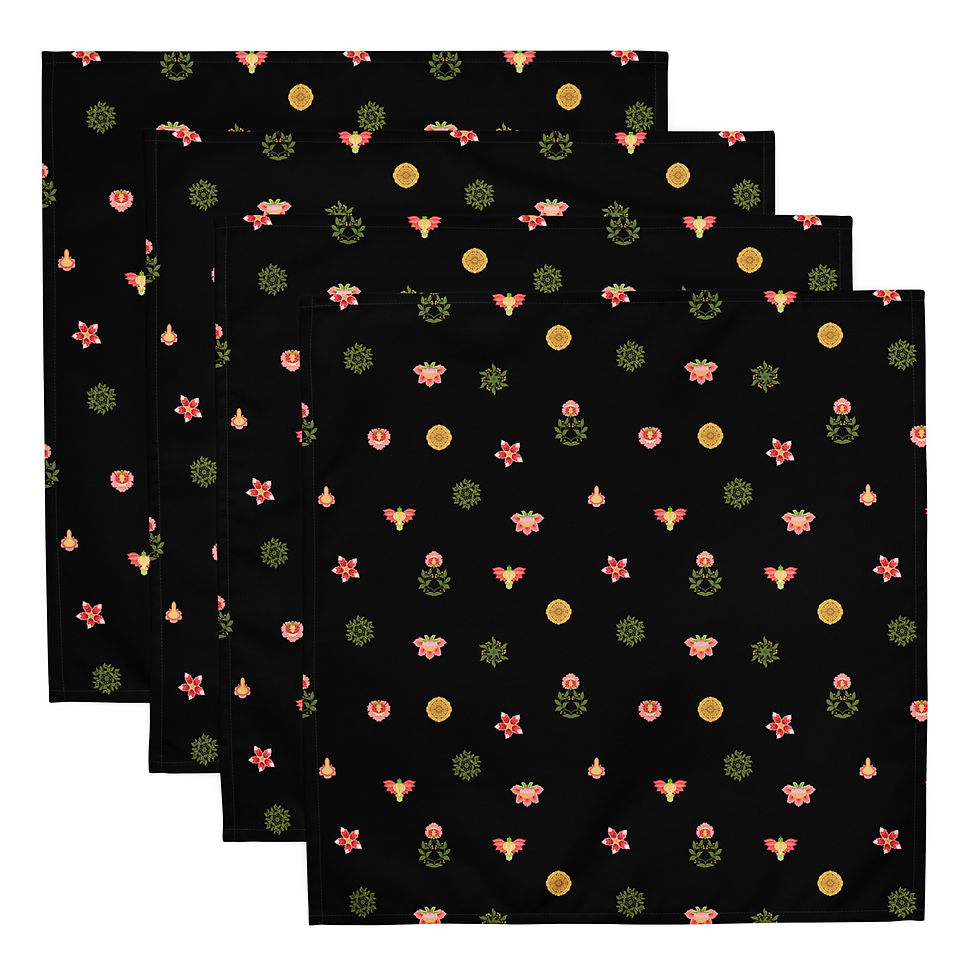 Thumbnail: Tree of Life Set India Cloth napkin set