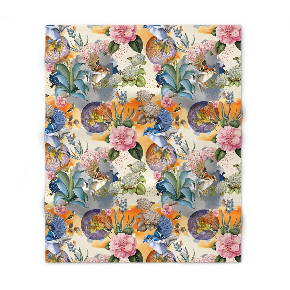 Thumbnail: Abstract Collage  Throw Blanket
