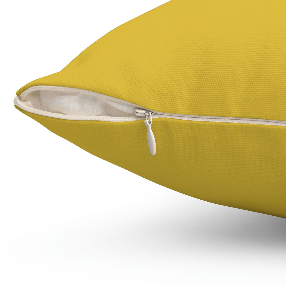 Thumbnail:  Bold Color YELLOW  Spun Polyester Square Pillow