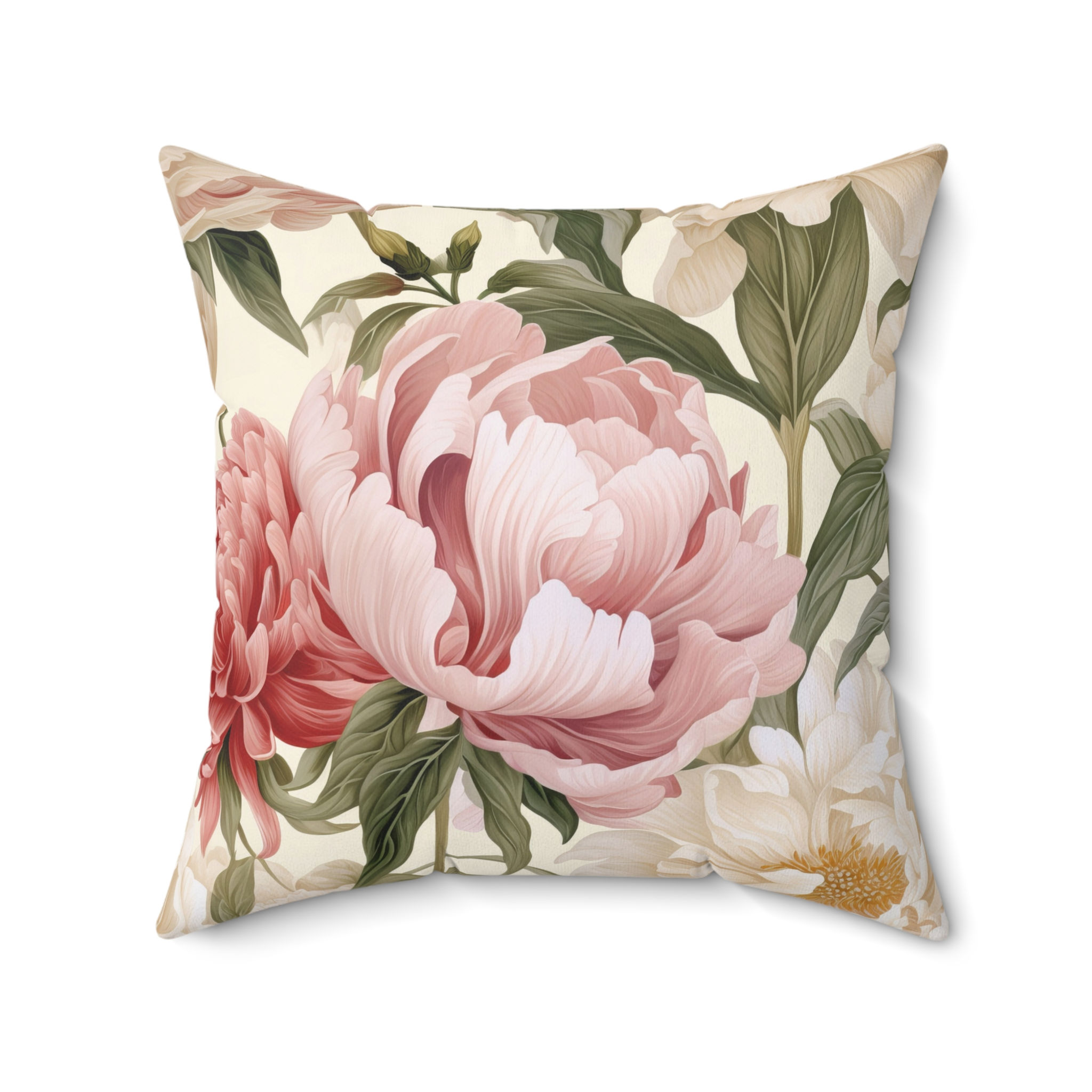 Pink Peony Pillow
