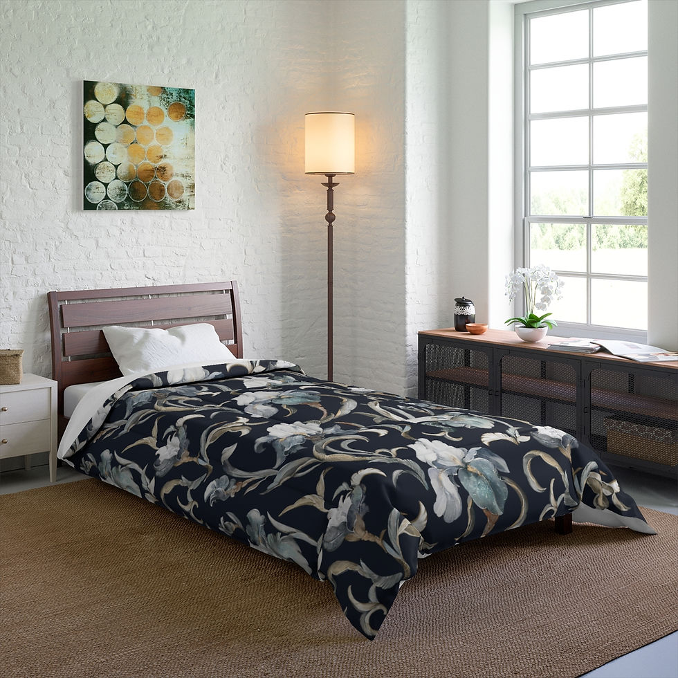Thumbnail: Iris (Black) Comforter