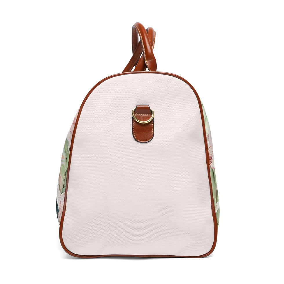 Thumbnail: Lush Leaves (Powder Pink)  Waterproof Travel Bag