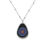 Thumbnail: Mandala 6  (Black) Oval Necklace