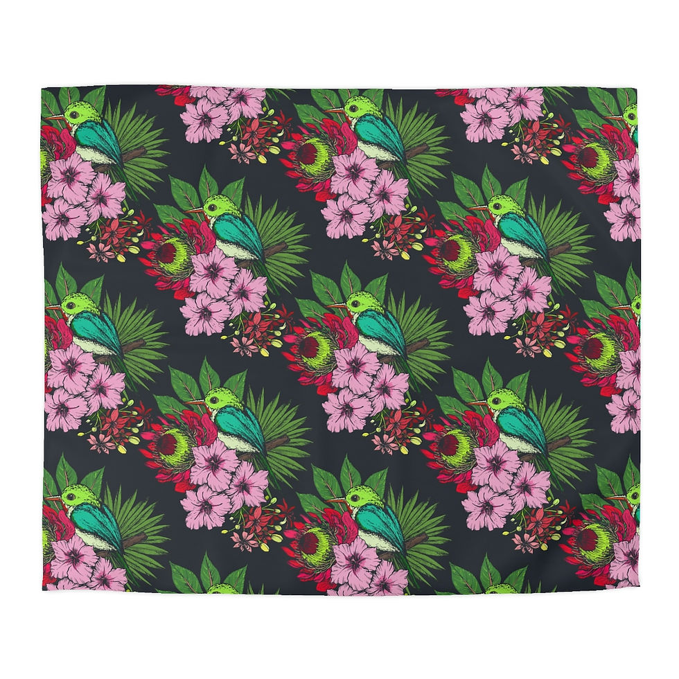 Thumbnail: Vinage Floral Microfiber Duvet Cover