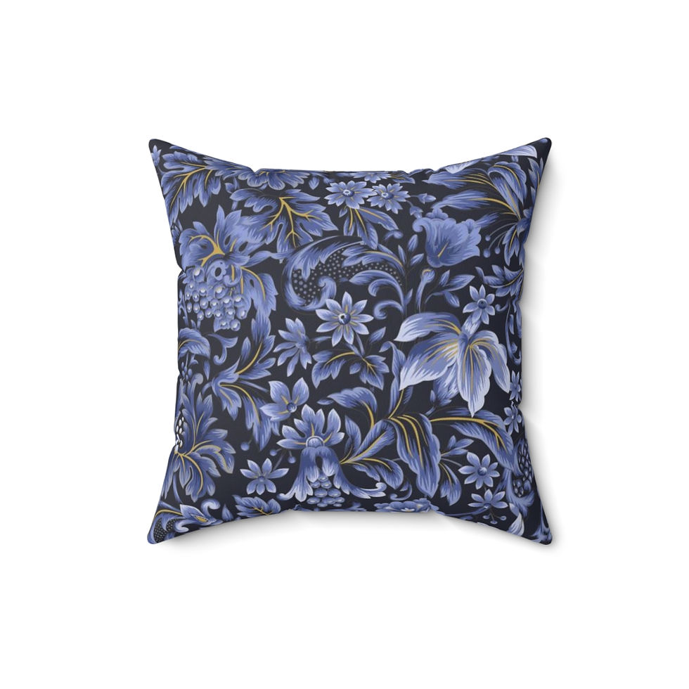 Thumbnail: Bailey Navy Spun Polyester Square Pillow