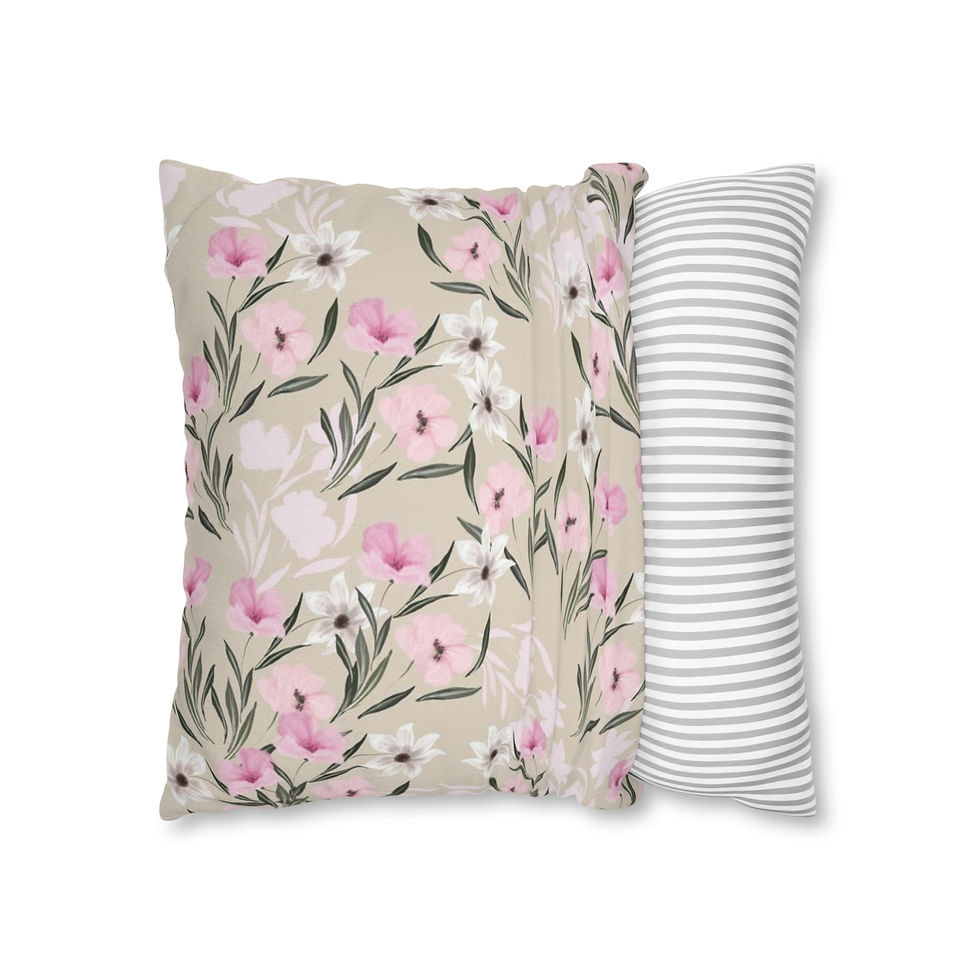 Thumbnail: Delicate Fiore Spun Polyester Square Pillow Case