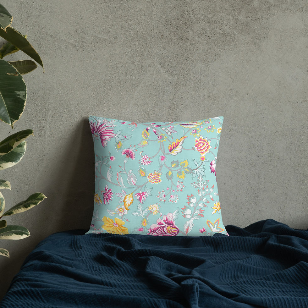 Thumbnail: Calico (Mint Green) Premium Pillow