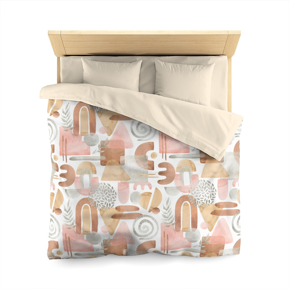 Thumbnail: Shapes Microfiber Duvet Cover
