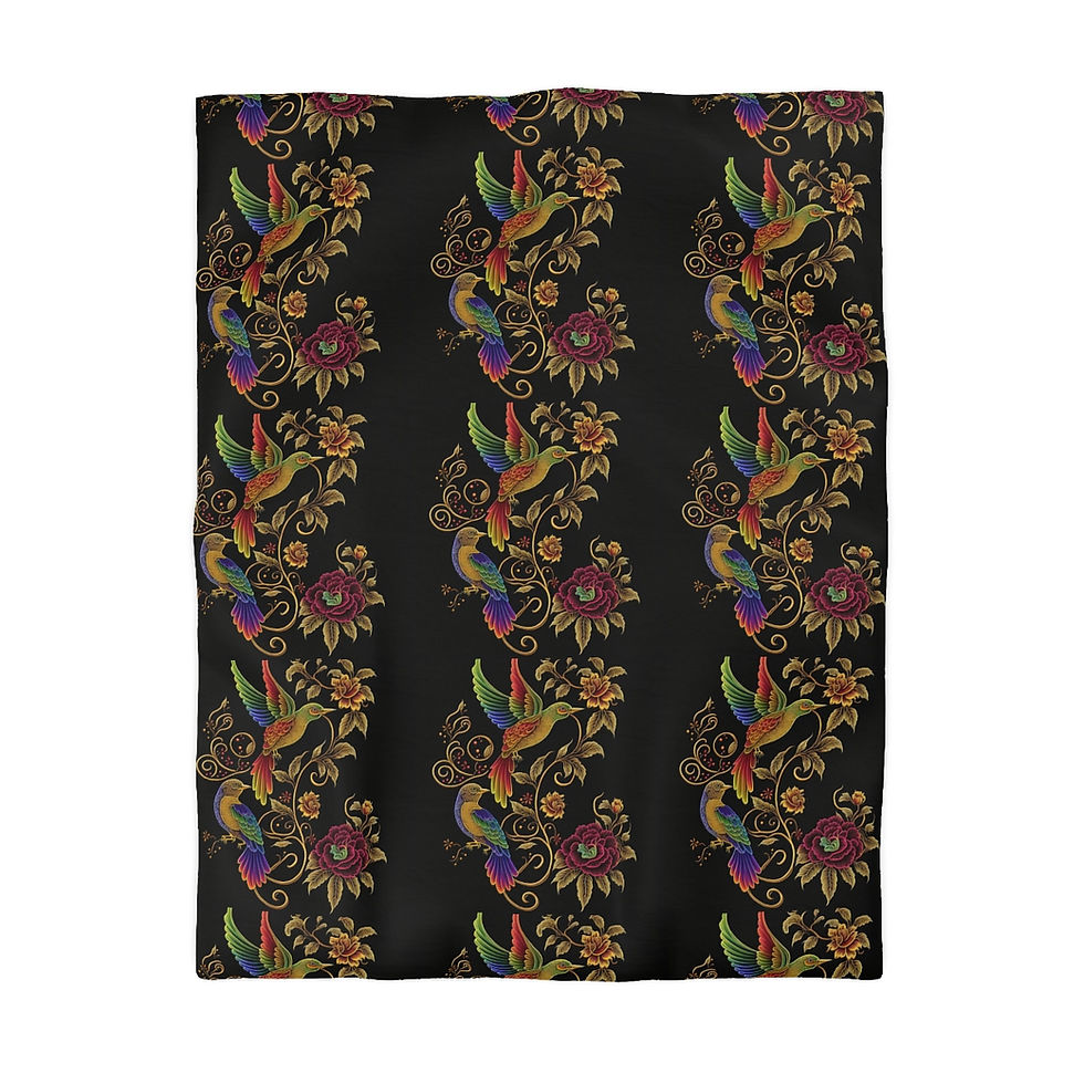 Thumbnail: Rainbow Birds Microfiber Duvet Cover