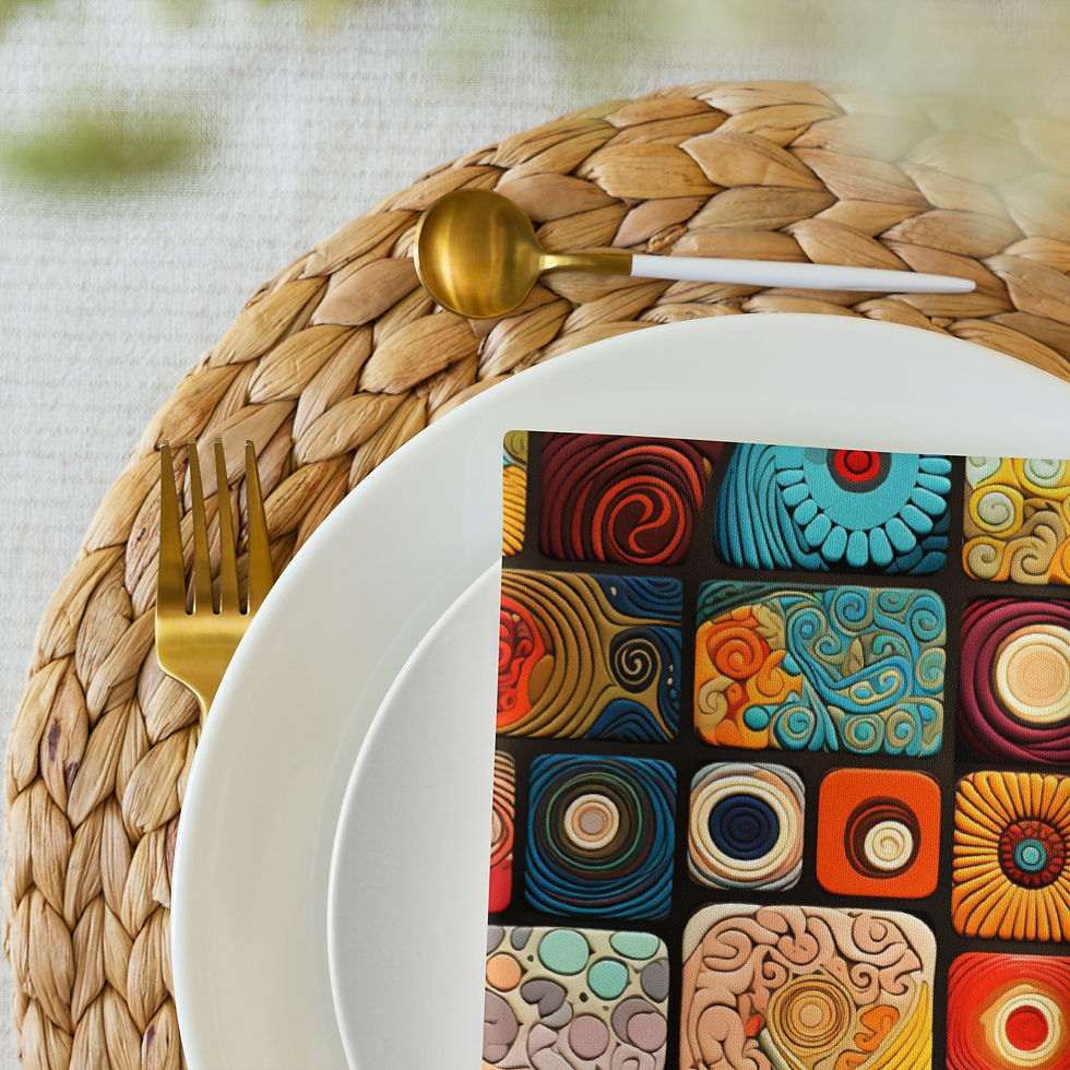 Thumbnail: Whimsical Colors Cloth napkin set