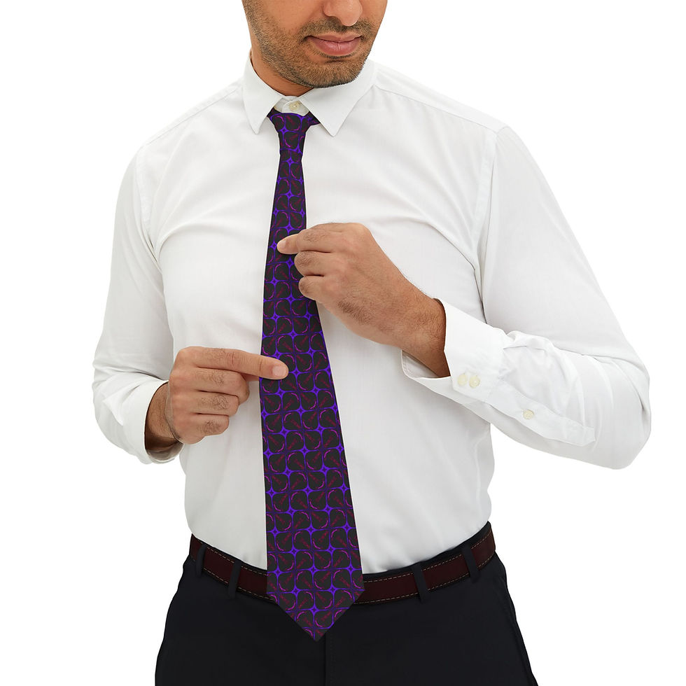 Thumbnail: Purple Waves  Necktie