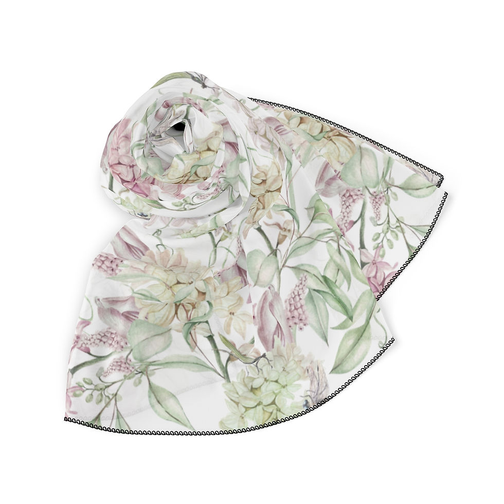 Thumbnail: Sweet floral Design Poly Scarf