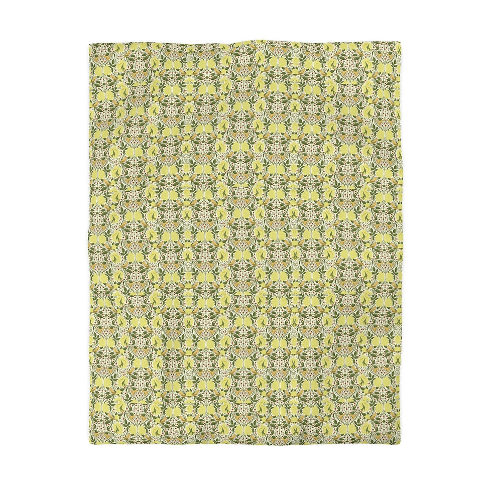 Thumbnail: William Morris Yellow Microfiber Duvet Cover