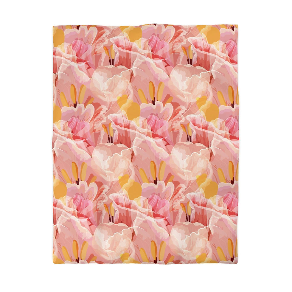 Thumbnail: Beautiful Watercolor Irises Microfiber Duvet Cover