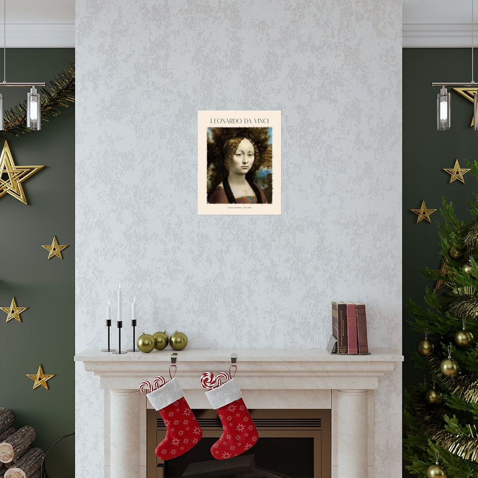 Thumbnail: Leonardo Da Vinci "Ginevra de' Benci" (1474-1480 ) Premium Matte Vertical Poster