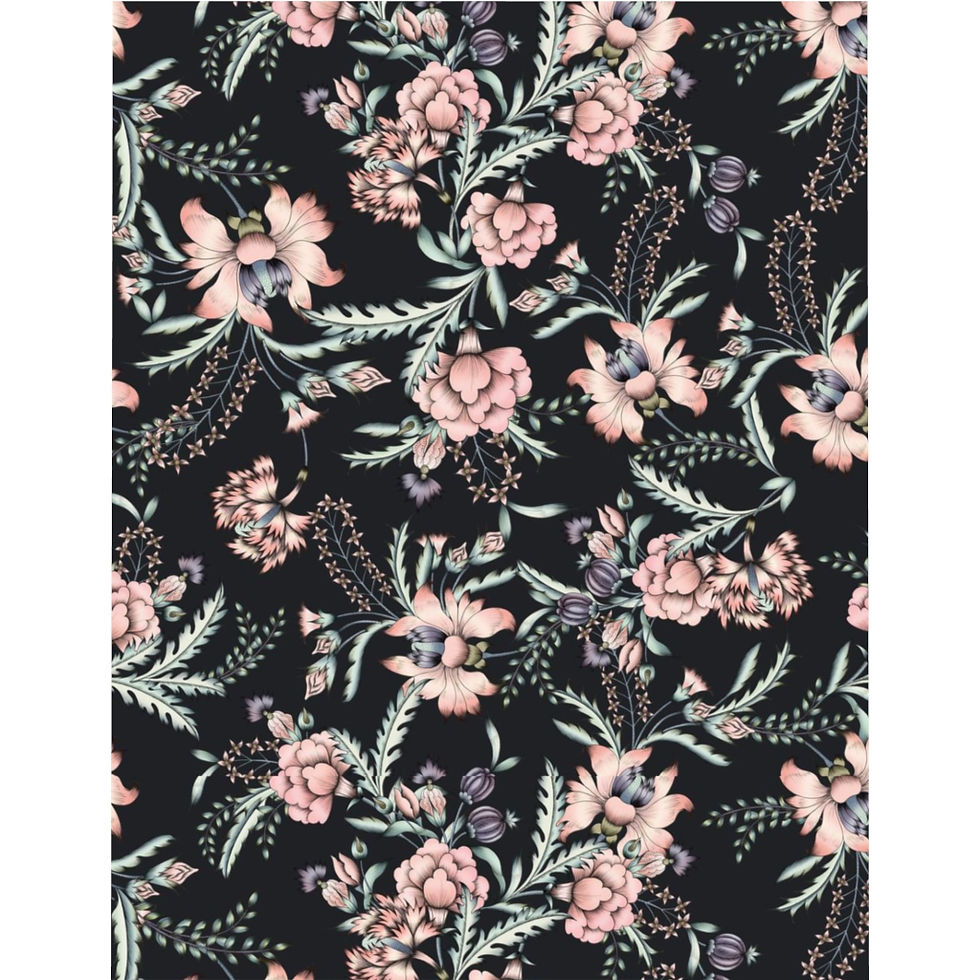 Thumbnail: Mid Summer Dream (black) Microfiber Duvet Cover