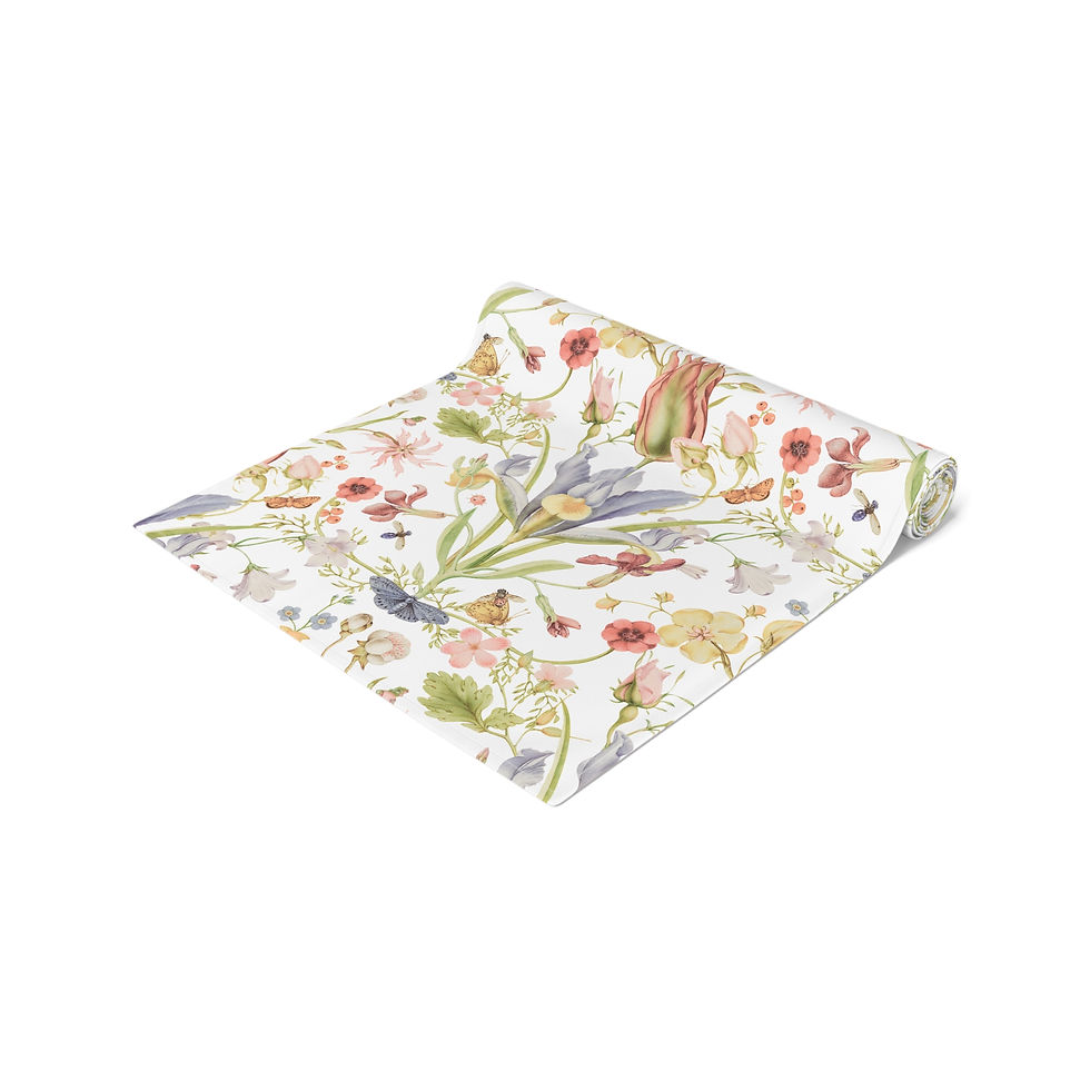 Thumbnail: Floral Table Runner, Elegant  Table Décor