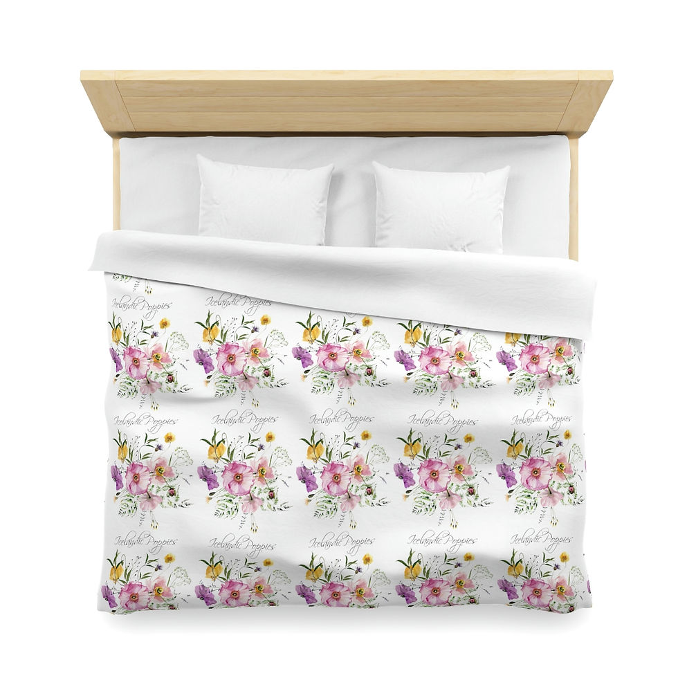 Thumbnail: Flowers Microfiber Duvet Cover