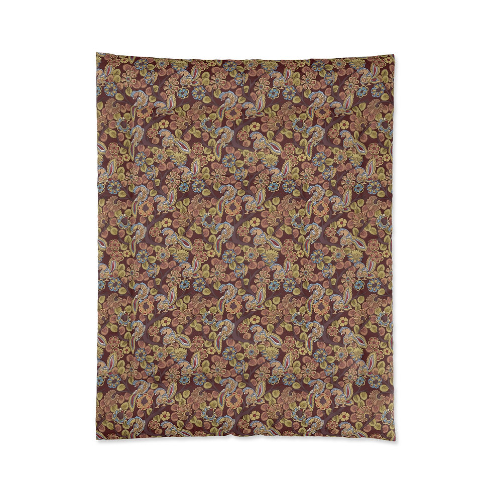 Thumbnail: Comforter - Kalamkari Indian Print 1760 Traditional Design