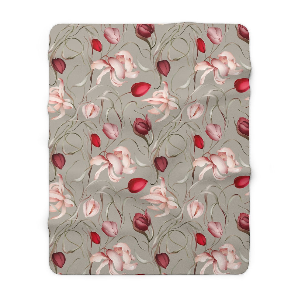 Thumbnail: Sulė Tulip Tan Sherpa Fleece Blanket