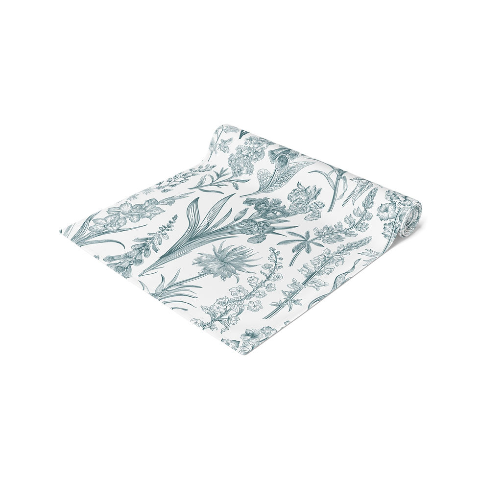 Thumbnail: Vintage Botanical Floral Table Runner, Home Decor, Kitchen Table Decoration