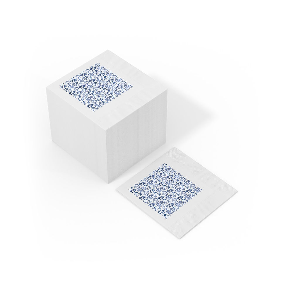 Thumbnail: Beatrice White Coined Disposable  Napkins