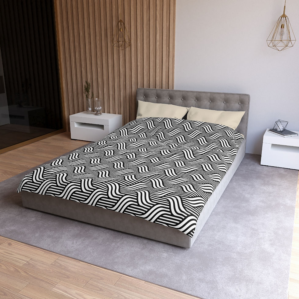 Thumbnail: Natural Lines Microfiber Duvet Cover