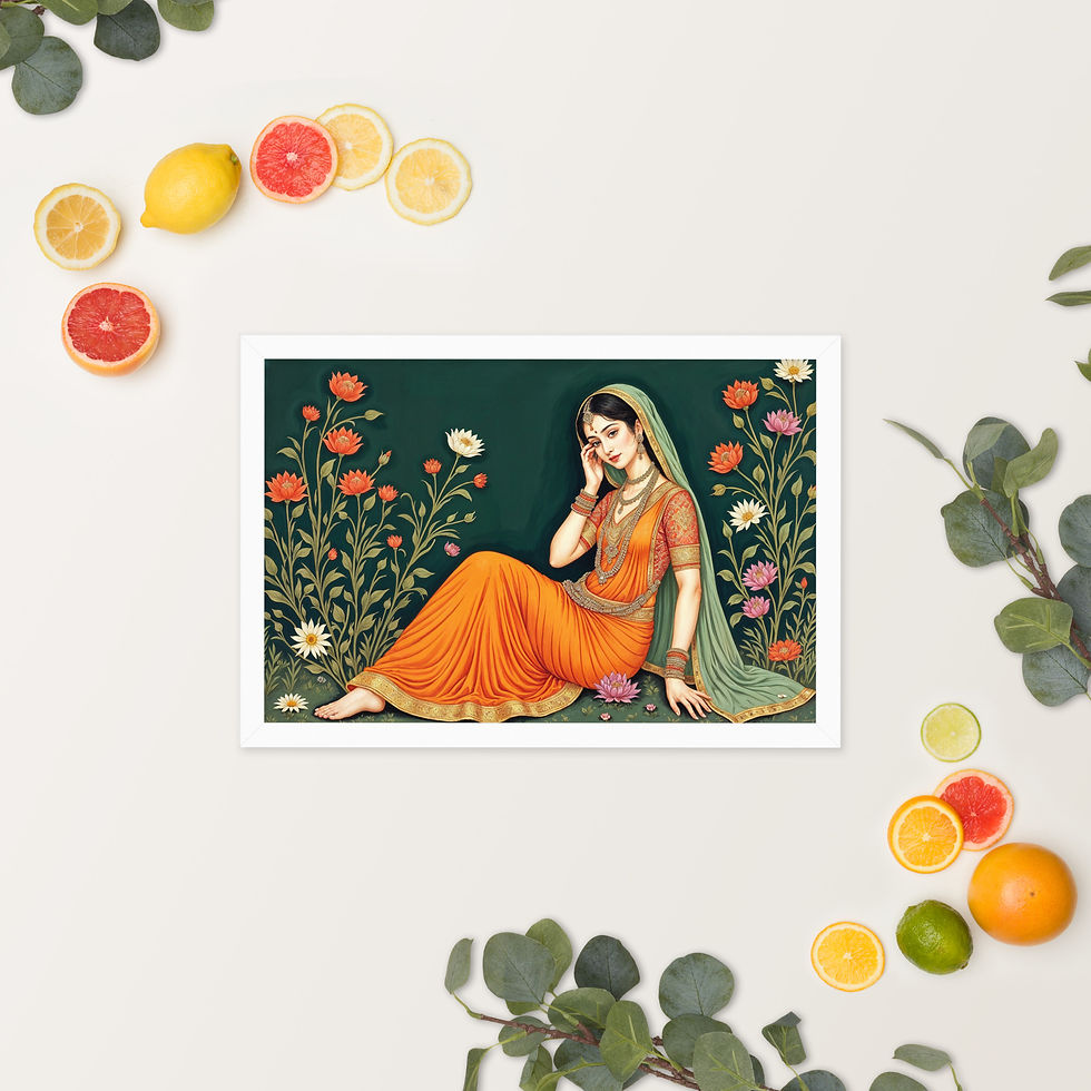 Thumbnail: Goddess in Garden Framed photo paper poster