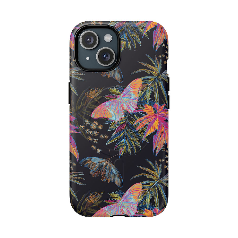 Thumbnail: Phone Case — Iridescent Butterfly Floral Tough Magnetic Case