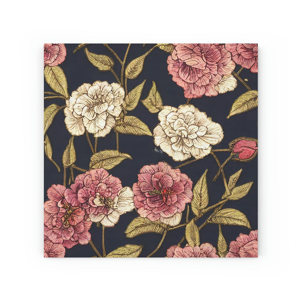 Thumbnail: Floral Design 4  Wood Canvas