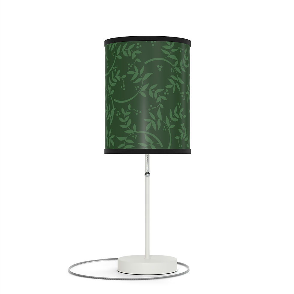 Thumbnail: Christmas Ferns Elegant Floral Table Lamp
