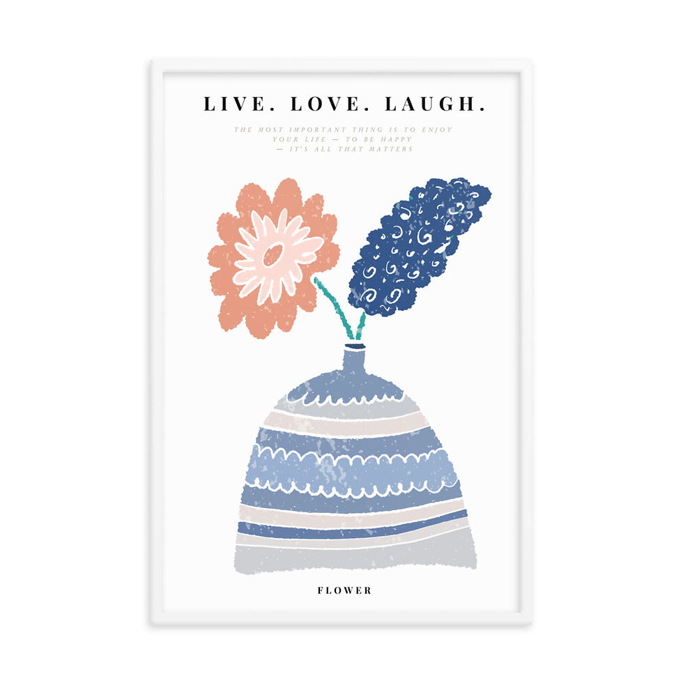 Thumbnail: Live Love Laugh Framed poster