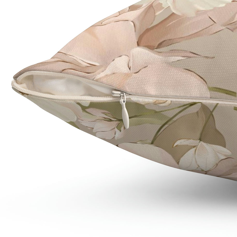 Thumbnail: Creme de le Fiore Spun Polyester Square Pillow