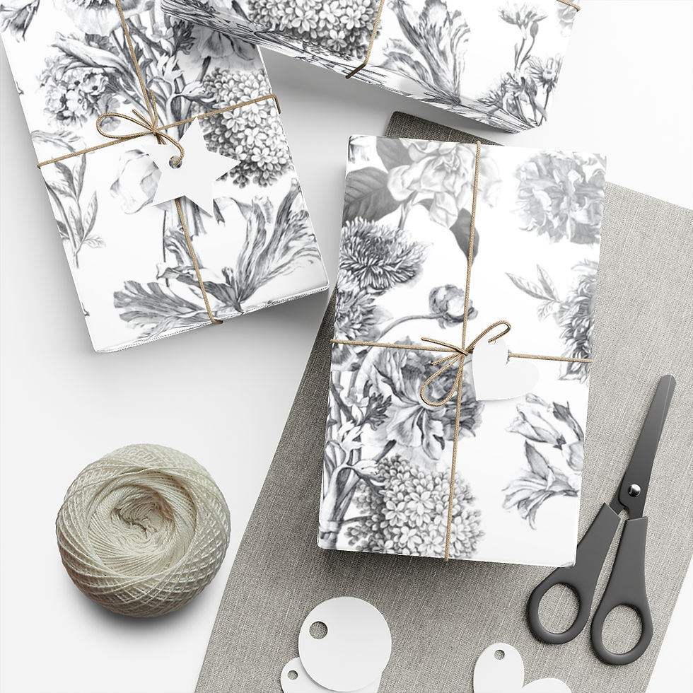 Thumbnail: Toile Gift Wrap Papers