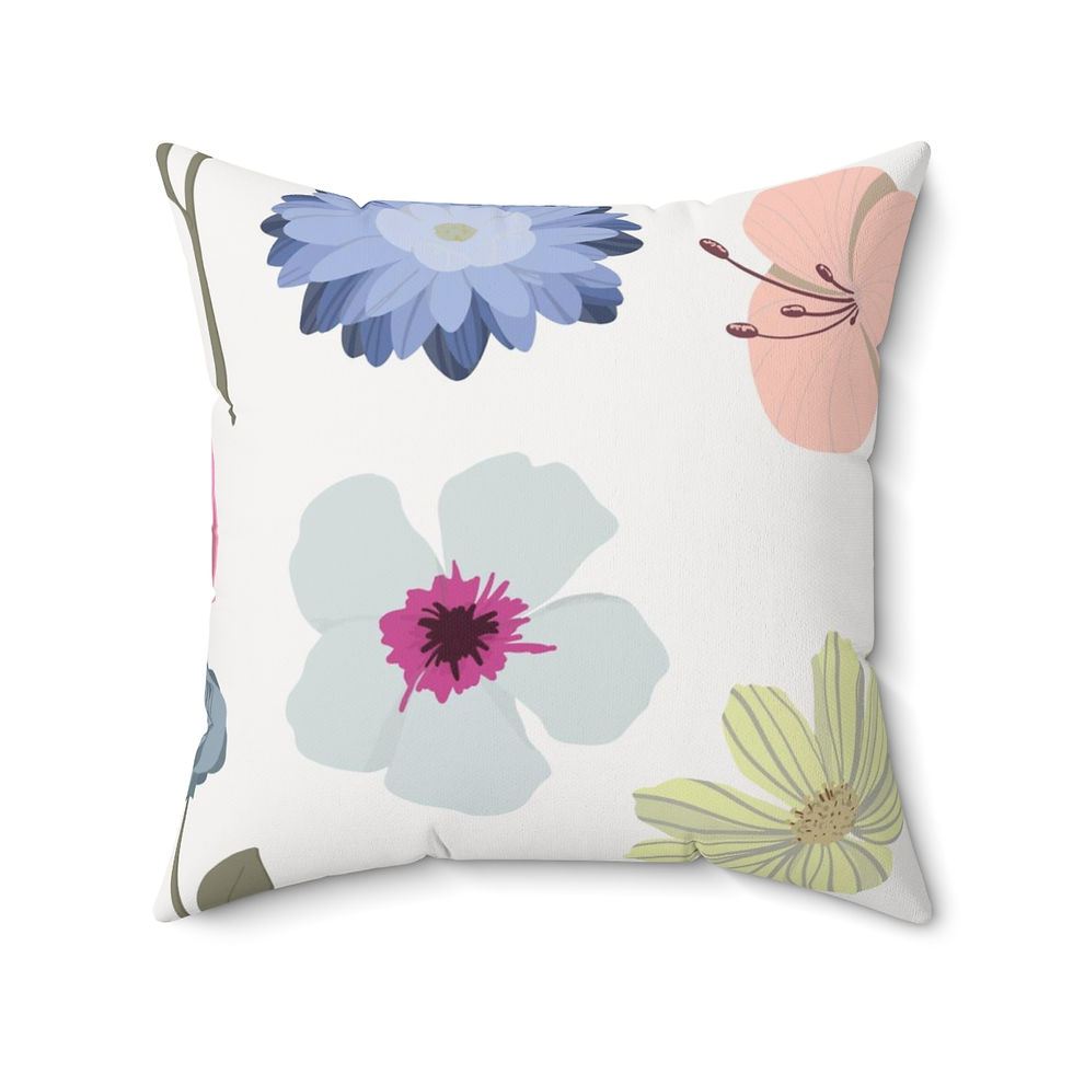 Thumbnail: Flower Mania Spun Polyester Square Pillow