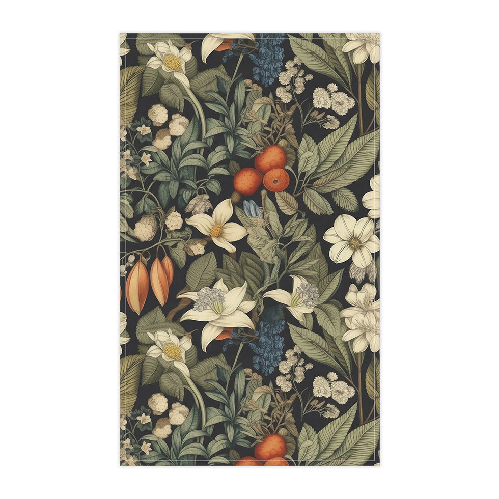 Thumbnail: Vintage Botanical Floral Tea Towels 