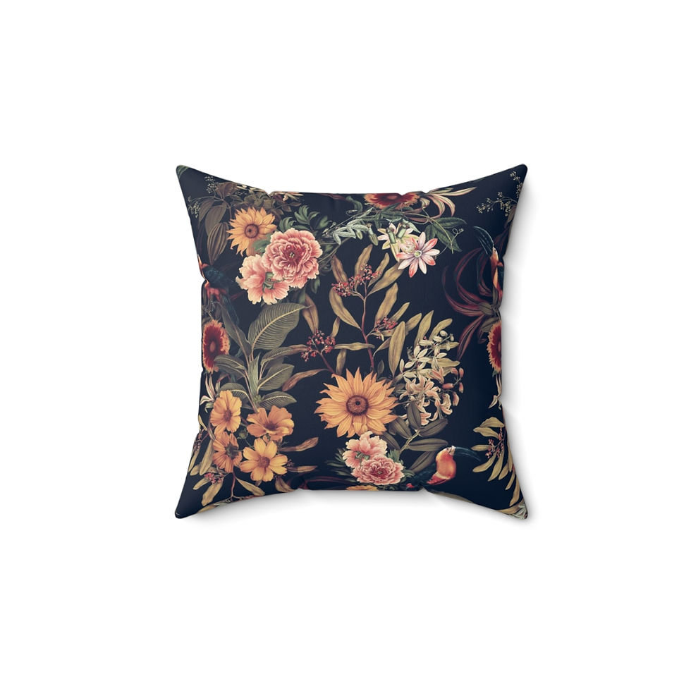 Thumbnail: Dark Garden Spun Polyester Square Pillow
