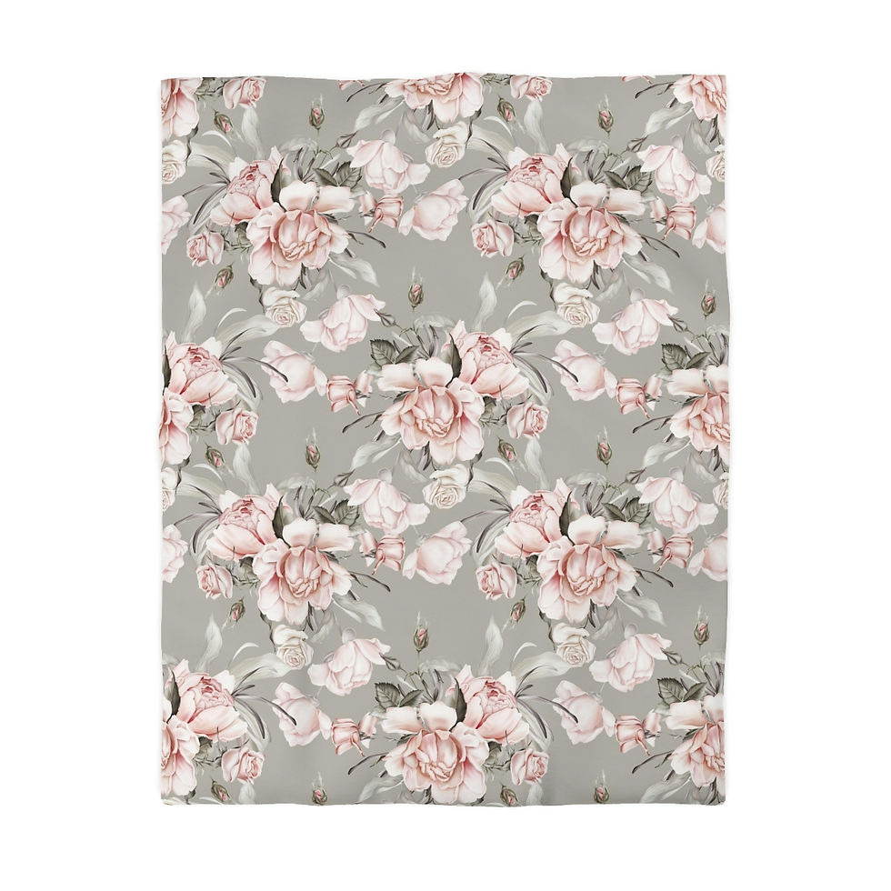 Thumbnail: English Rose (Tan) Microfiber Duvet Cover
