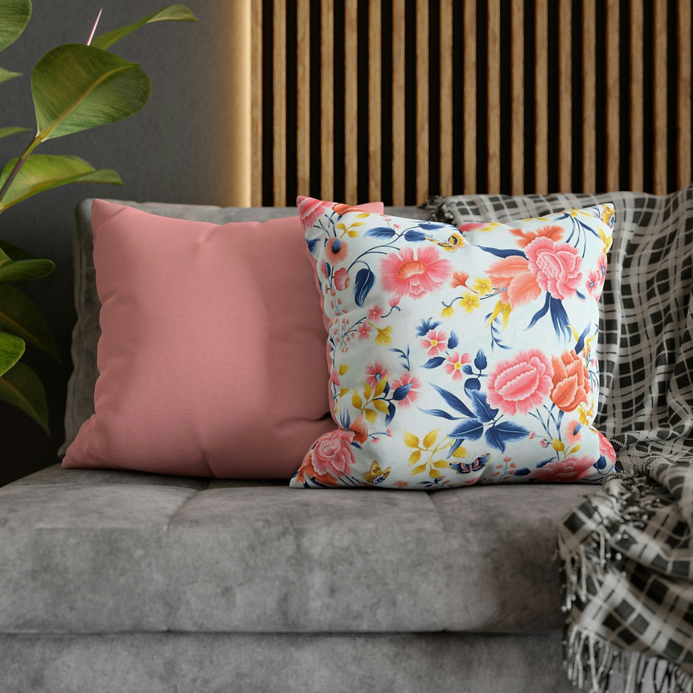 Eastern Eden Spun Polyester Square Pillow Case