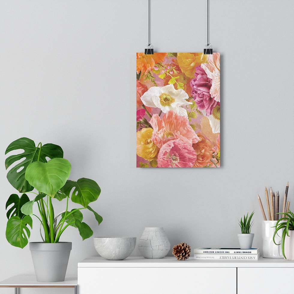 Thumbnail: Bright Poppies Watercolors Giclée Art Print 
