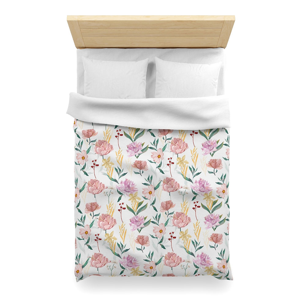 Thumbnail: Blooming Microfiber Duvet Cover