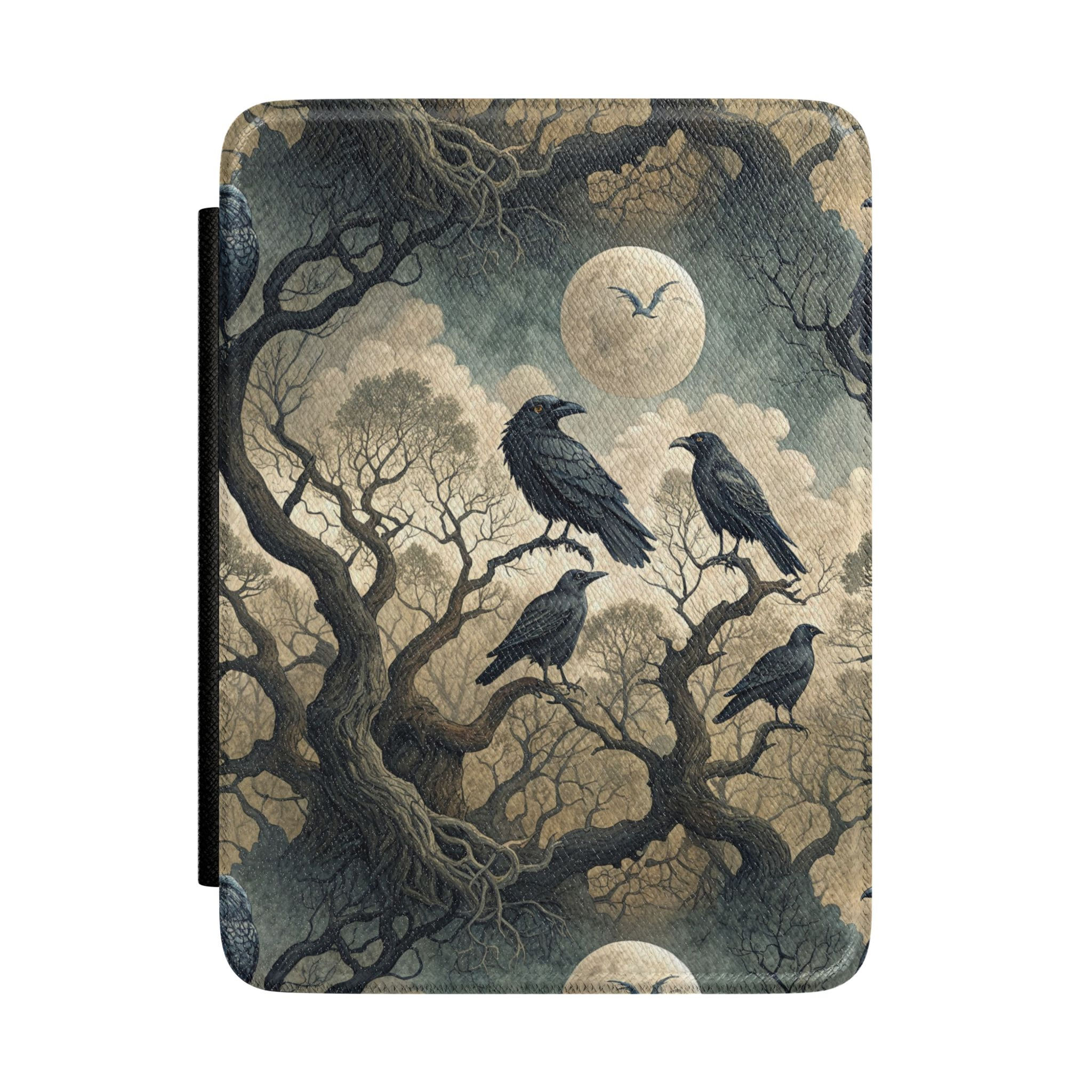 Ravens & Moon Kindle Case — Gothic Tree Nightcover for Readers