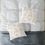 Thumbnail: Golden Reindeer and Stars (white) Spun Polyester Pillow