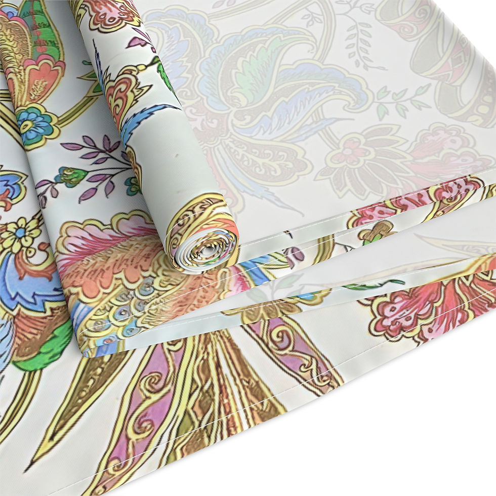 Thumbnail: Renaissance Elegant Blue Floral Table Runner 