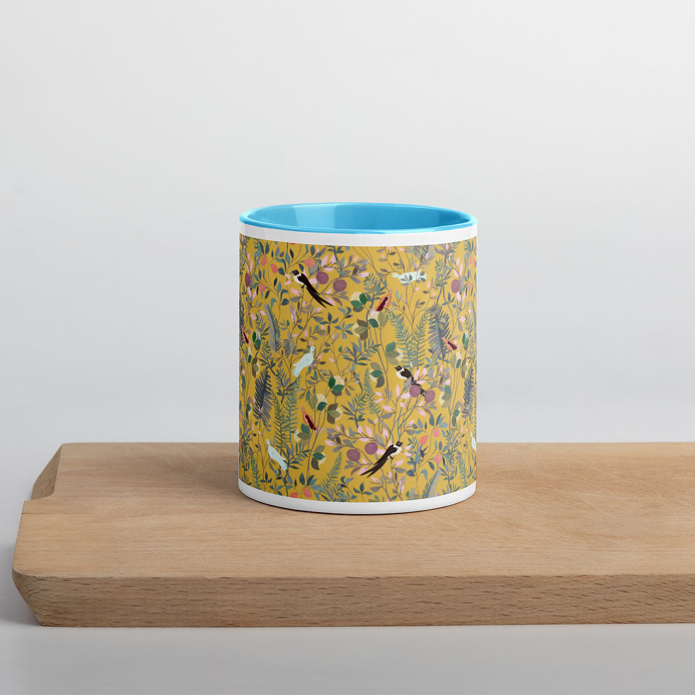 Thumbnail: Bird Garden Mug with Color Inside