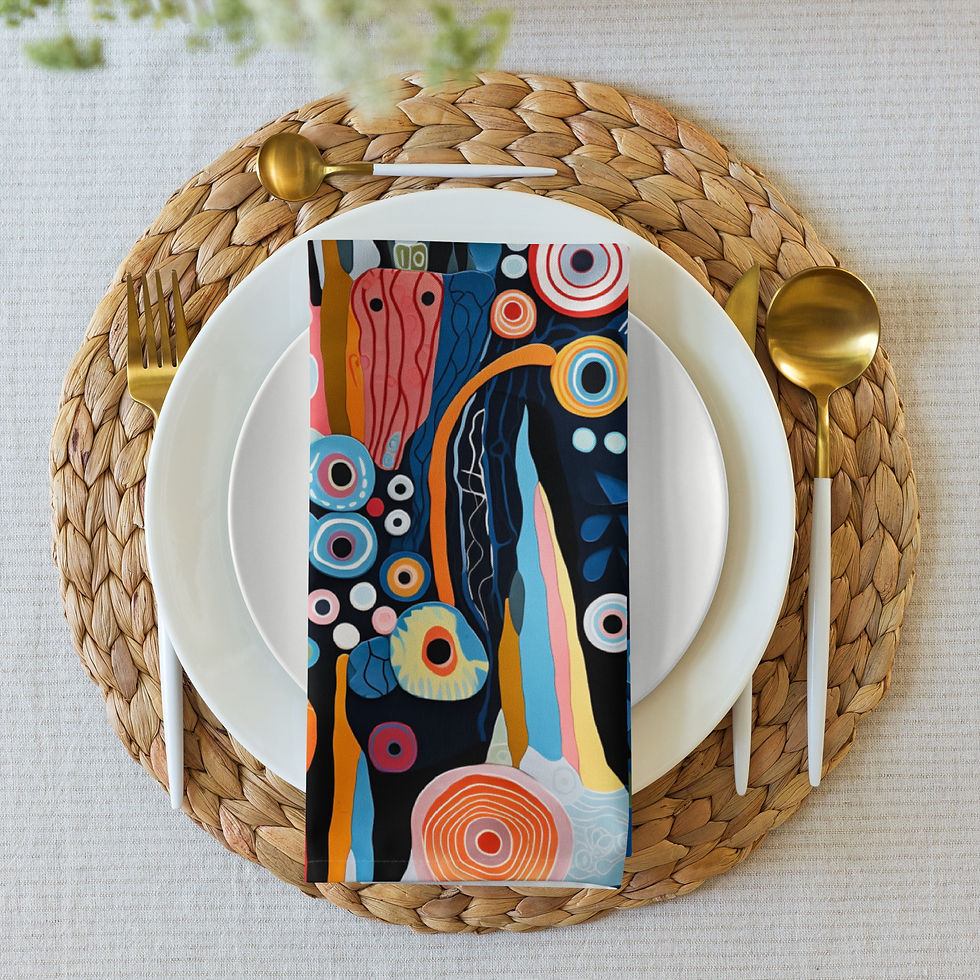 Thumbnail: Whimsical Colors Cloth napkin set
